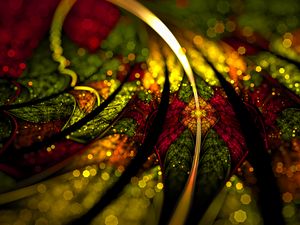 Preview wallpaper fractal, colorful, glare, abstraction, digital