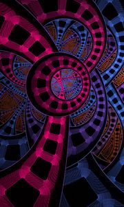 Preview wallpaper fractal, colorful, interweaving, tangled, abstraction