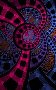 Preview wallpaper fractal, colorful, interweaving, tangled, abstraction