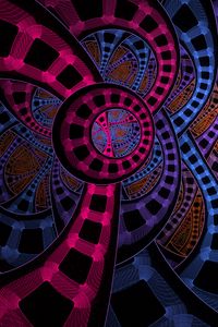 Preview wallpaper fractal, colorful, interweaving, tangled, abstraction