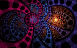 Preview wallpaper fractal, colorful, interweaving, tangled, abstraction