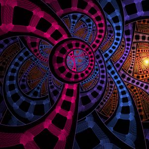 Preview wallpaper fractal, colorful, interweaving, tangled, abstraction