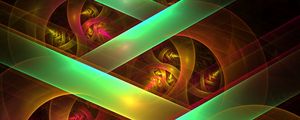 Preview wallpaper fractal, colorful, lines, crossing, perspective