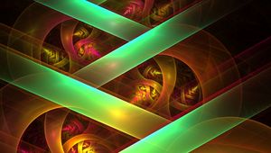 Preview wallpaper fractal, colorful, lines, crossing, perspective