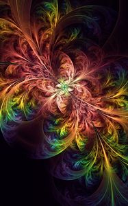 Preview wallpaper fractal, colorful, tangled, glow, abstraction