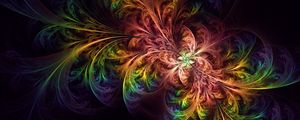 Preview wallpaper fractal, colorful, tangled, glow, abstraction