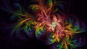 Preview wallpaper fractal, colorful, tangled, glow, abstraction