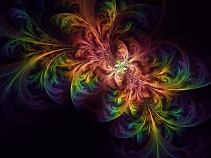 Preview wallpaper fractal, colorful, tangled, glow, abstraction