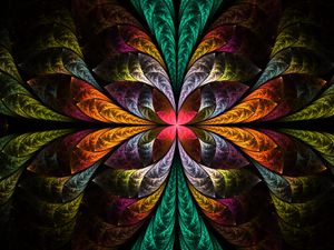 Preview wallpaper fractal, colorful, tangled, pattern, abstraction