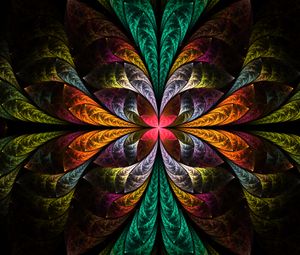 Preview wallpaper fractal, colorful, tangled, pattern, abstraction