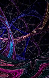 Preview wallpaper fractal, colorful, tangled, stains, abstraction