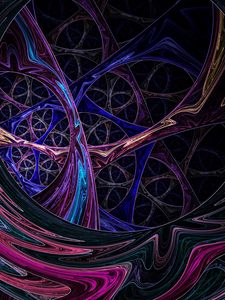 Preview wallpaper fractal, colorful, tangled, stains, abstraction