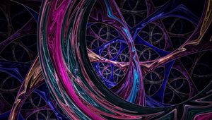 Preview wallpaper fractal, colorful, tangled, stains, abstraction