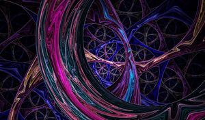 Preview wallpaper fractal, colorful, tangled, stains, abstraction