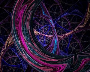 Preview wallpaper fractal, colorful, tangled, stains, abstraction