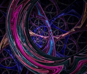 Preview wallpaper fractal, colorful, tangled, stains, abstraction