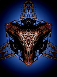 Preview wallpaper fractal, cube, mechanism, steampunk, details