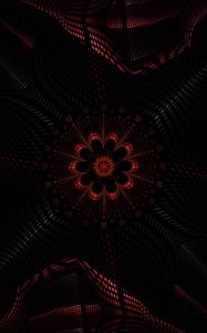 Preview wallpaper fractal, dark, abstraction, black, red