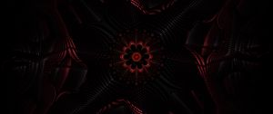 Preview wallpaper fractal, dark, abstraction, black, red