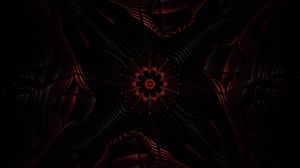 Preview wallpaper fractal, dark, abstraction, black, red