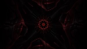 Preview wallpaper fractal, dark, abstraction, black, red