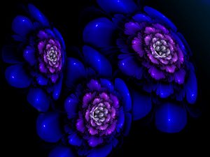 Preview wallpaper fractal, dark, blue, spots