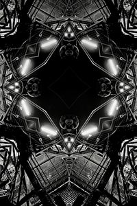 Preview wallpaper fractal, design, bw, chains, details