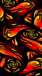 Preview wallpaper fractal, fiery, bright, red-hot, abstraction
