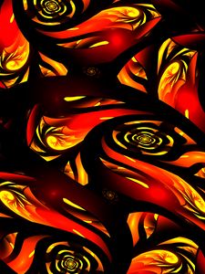Preview wallpaper fractal, fiery, bright, red-hot, abstraction