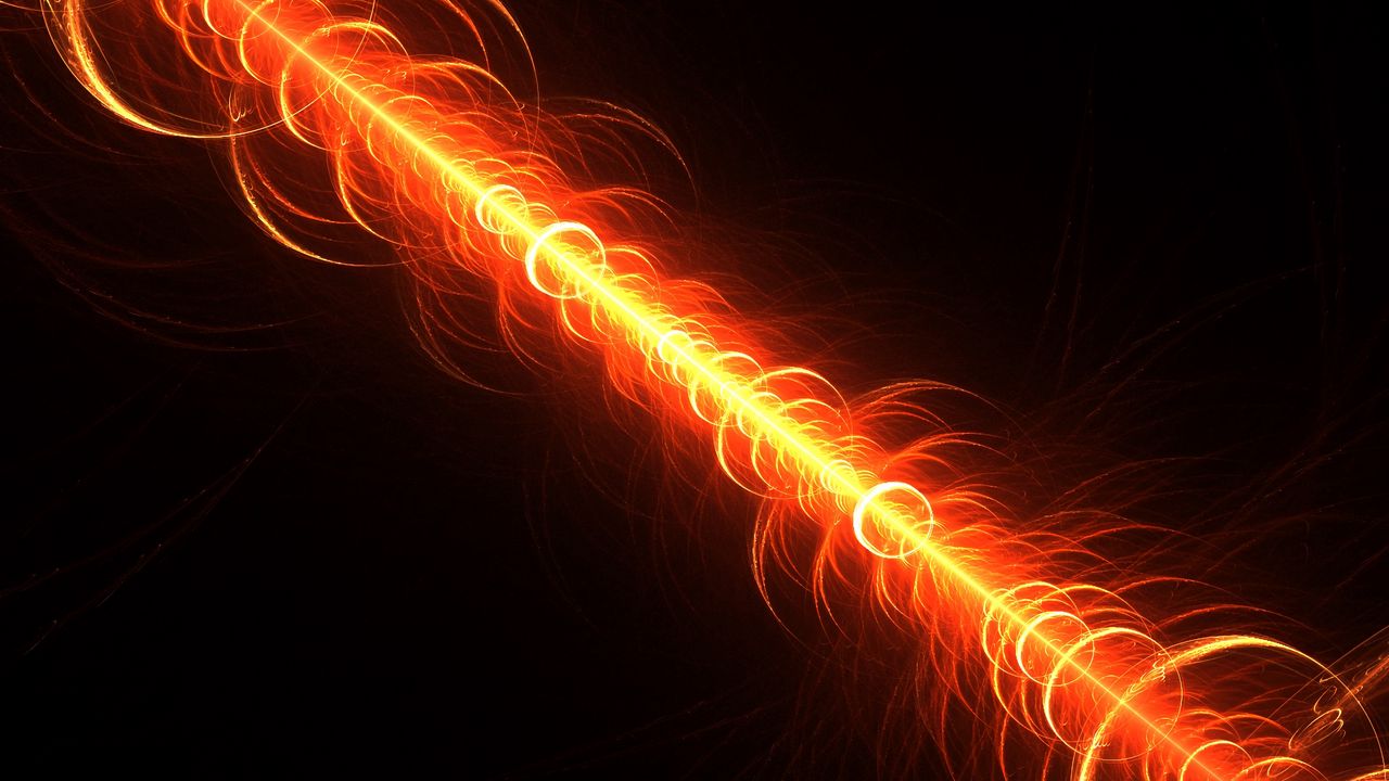Wallpaper fractal, fiery, bright, line, abstraction