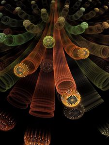 Preview wallpaper fractal, flight, tube