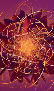 Preview wallpaper fractal, flower, abstraction, tangled, digital