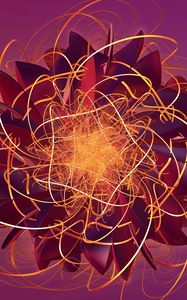 Preview wallpaper fractal, flower, abstraction, tangled, digital