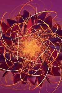 Preview wallpaper fractal, flower, abstraction, tangled, digital