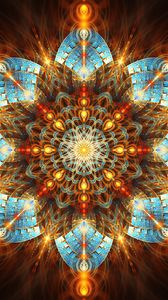 Preview wallpaper fractal, flower, abstraction, pattern, symmetry