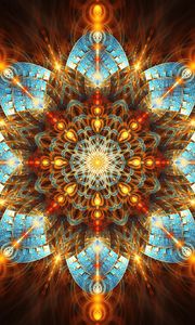 Preview wallpaper fractal, flower, abstraction, pattern, symmetry