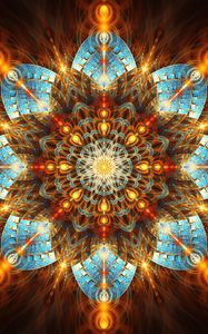 Preview wallpaper fractal, flower, abstraction, pattern, symmetry