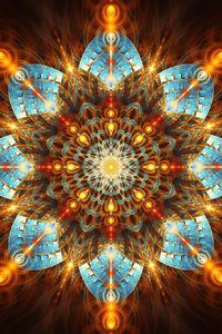 Preview wallpaper fractal, flower, abstraction, pattern, symmetry