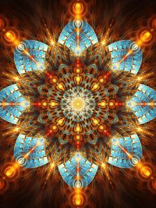 Preview wallpaper fractal, flower, abstraction, pattern, symmetry