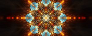 Preview wallpaper fractal, flower, abstraction, pattern, symmetry