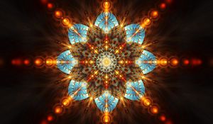 Preview wallpaper fractal, flower, abstraction, pattern, symmetry