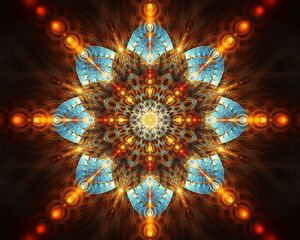 Preview wallpaper fractal, flower, abstraction, pattern, symmetry
