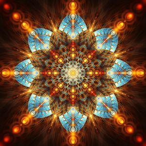 Preview wallpaper fractal, flower, abstraction, pattern, symmetry