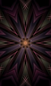 Preview wallpaper fractal, flower, abstraction, purple