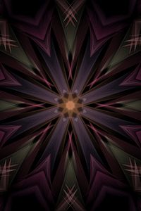 Preview wallpaper fractal, flower, abstraction, purple