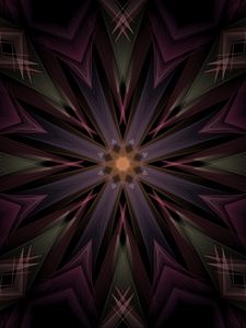Preview wallpaper fractal, flower, abstraction, purple
