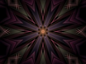 Preview wallpaper fractal, flower, abstraction, purple