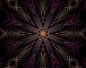 Preview wallpaper fractal, flower, abstraction, purple