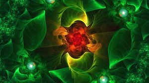 Preview wallpaper fractal, flower, background, bright, colorful