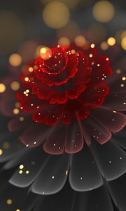 Preview wallpaper fractal, flower, glare, sparkles, abstraction